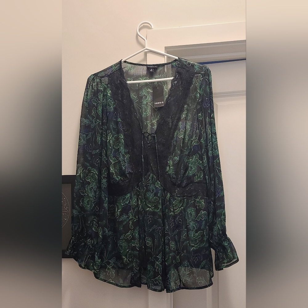 Torrid Green Relaxed Blouse
